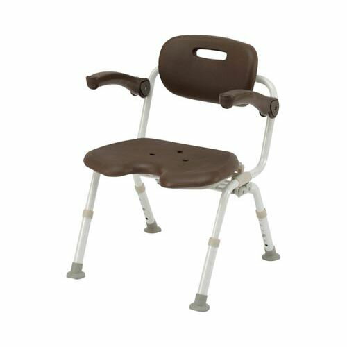 シャワーチェア[ユクリア]ワイドSPU型おりたたみN/【PN-L41621BR モカブラウン】×1組/業務用/新品/送料無料