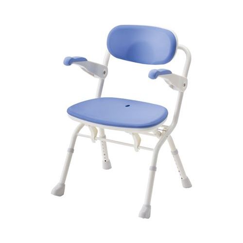 安寿 楽らく開閉シャワーベンチ S/【536-081 ブルー】×1組/業務用/新品/送料無料