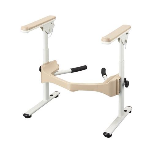 安寿 洋式トイレ用フレーム S-はねあげR-2/【533-086 プラスチック製ひじ掛け】×1組/業務用/新品/送料無料