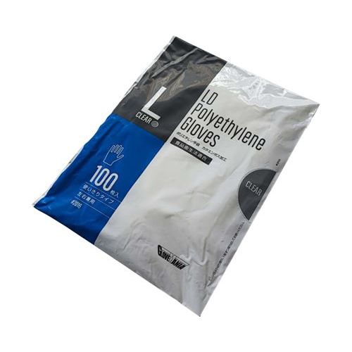 ポリエチレン手袋 カタエンボス/【2016 L クリア 1袋100枚入】×100組/業務用/新品/送料無料