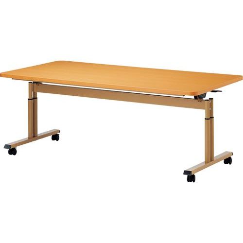 折りたたみ昇降テーブル TRシリーズ 幅160cm/【TR-1690 ナチュラル】×1組/業務用/新品/送料無料