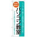 のぼり「パソコン教室 受講生募集中」のぼり屋工房 1418 幅600mm×高さ1800mm/業務用/新品/小物送料対象商品/テンポス