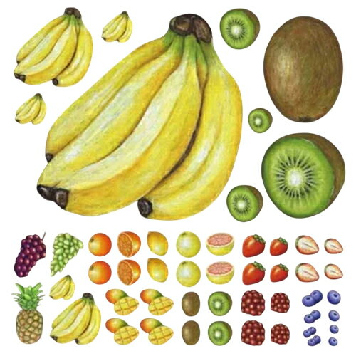 デコレーションシール スタンダード フルーツ4 のぼり屋工房 4854/業務用/新品 /テンポス