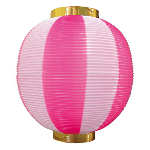 ポリ提灯 尺丸 ピンク白 のぼり屋工房 8876/業務用/新品/小物送料対象商品/テンポス