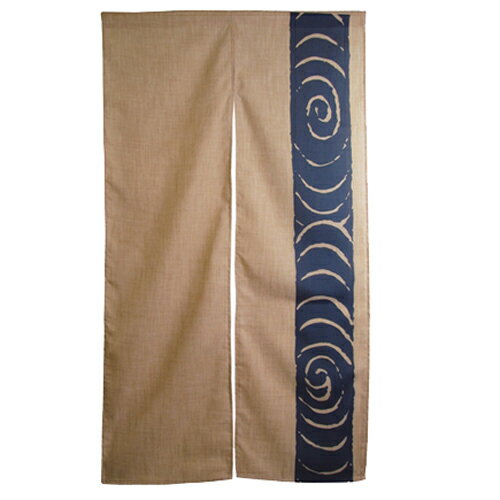 エステル麻のれん(暖簾) 「観世水」 のぼり屋工房 3551 幅840mm×高さ1450mm/業務用/新品 /テンポス