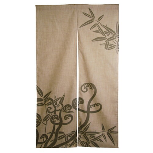 エステル麻のれん(暖簾) 「わらび・笹」 のぼり屋工房 3552 幅840mm×高さ1450mm/業務用/新品/小物送料対象商品