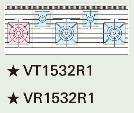 【業務用】【新品】 タニコー ガスレンジ【Vシリーズ】 VR1532R1 幅1500×奥行600×高さ800 都市ガス/LPガス トップバーナφ190×2・φ140×1・φ80×2、オーブン数：2 【送料無料】【厨房機器】 /テンポス