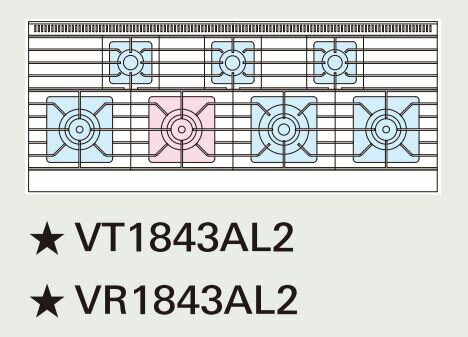 【業務用】【新品】 タニコー ガスレンジ【Vシリーズ】 VR1843AL2 幅1800×奥行750×高さ800 都市ガス/LPガス トップバーナφ190×3・φ140×1・φ115×3、オーブン数：2 【送料無料】【厨房機器】 /テンポス