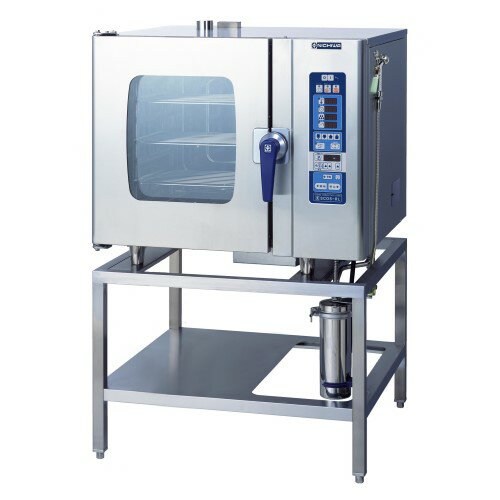 SCOS-61RL-L(R) 【ニチワ電機】電気スチームコンベクションオーブン 架台付 幅900×奥行800×高さ1395mm (50/60Hz)【業務用/新品】【送料無料】
