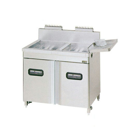 MXF-096WB 【マルゼン】 ガスフライヤー 20L×2 マイコン搭載 レギュラータイプ 二槽式 幅900×奥行600×高さ800 バックガード高さ150 (mm) 【業務用/新品】【送料無料】