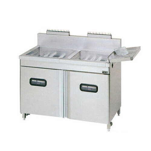 MXF-116WB 【マルゼン】 ガスフライヤー 26L×2 マイコン搭載 レギュラータイプ 二槽式 幅1100×奥行600×..