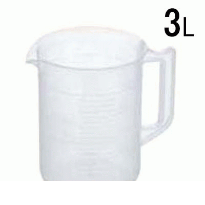 Measuring Cups - ポリプロピレン 手付 ビーカー 1032 3L/業務用/新品/小物送料対象商品