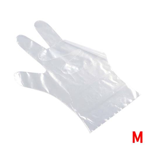 Disposable Gloves - サクラメン手袋(エンボスなし) スタンダード手袋 ポリ透明(100枚入) M/プロ用/新品 /小物送料対象商品