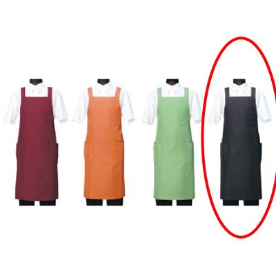 エプロン CT2566-9 ブラック L/プロ用/新品/小物送料対象商品