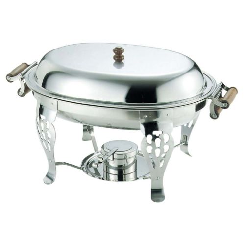 UK 18-8 木柄 小判チューフィングディッシュ 15 1/2インチ /業務用/新品/送料無料/テンポス