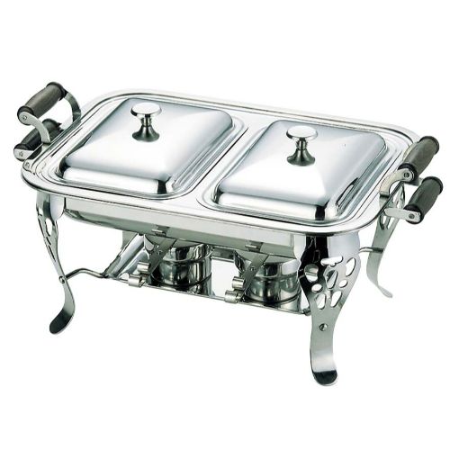 SW 18-8 木柄 角チューフィングディッシュ ダブル 16インチ /業務用/新品/送料無料/テンポス