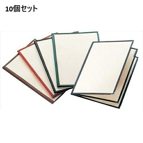 【10セット】えいむ クリアテーピング メニュー 合皮 LTA-46 赤/A4サイズ /業務用/新品/送料無料