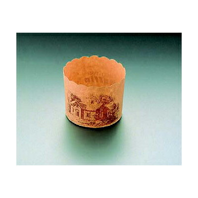 マフィンカップ(100枚入)ハウス柄 茶