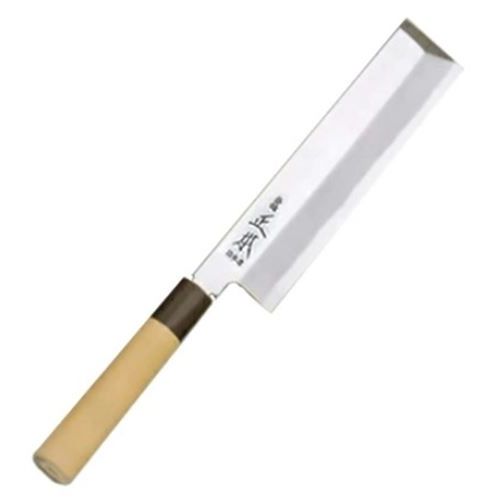 ●商品名：本霞（玉白鋼） 東形薄刃 18cm●幅×奥行×高さ(mm)：325×-×-●メーカー：-●重量：165g[特記事項]背厚：3.5●配送料について●この商品は、全国 配送料無料 にてお届けいたします。 北海道・沖縄・離島や一部地域では追加配送料が発生致します。JANコード：4548170204591