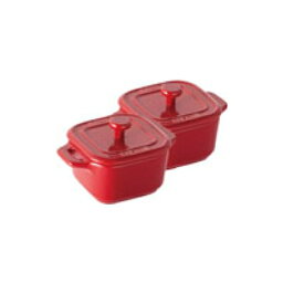 スクエアエクストラミニココット(2個入)チェリー staub(ストウブ（staub）)/業務用/新品/小物送料対象商品