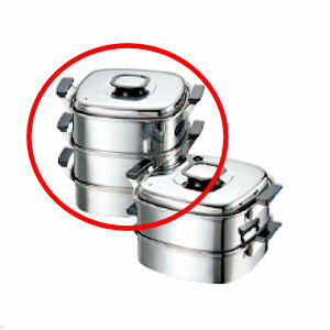 角蒸器 プレス 18-0 モモ 27cm 3段/業務用/新品/送料無料