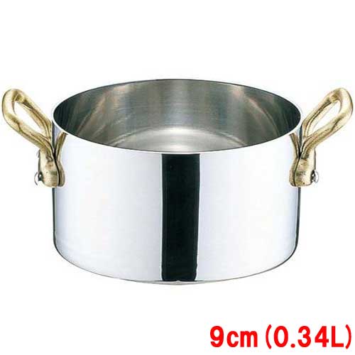 ステンレス寸胴鍋 プチパン 18-8 UK 両手半(蓋無) 9cm/業務用/新品/小物送料対象商品/テンポス