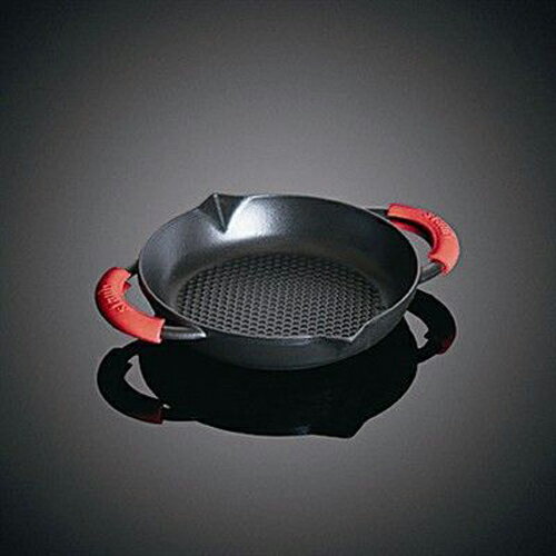 ストウブ（staub） ホルダー付フライパン 24cm 黒/業務用/送料無料 /テンポス