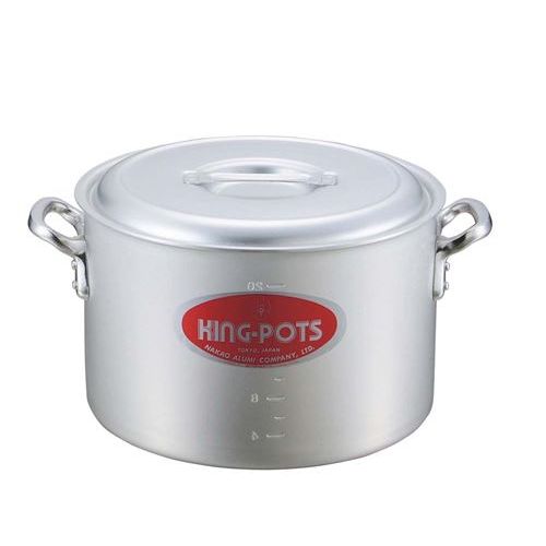 半寸胴鍋(目盛付) キング アルマイト 21cm/業務用/新品/小物送料対象商品