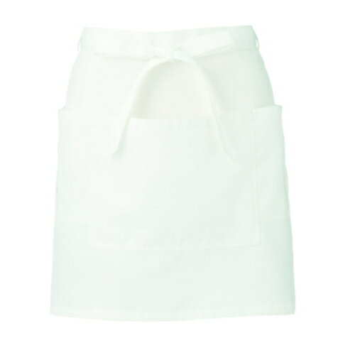 KAZEN サロンエプロン APK492-10 シロ　業務用/新品/小物送料対象商品