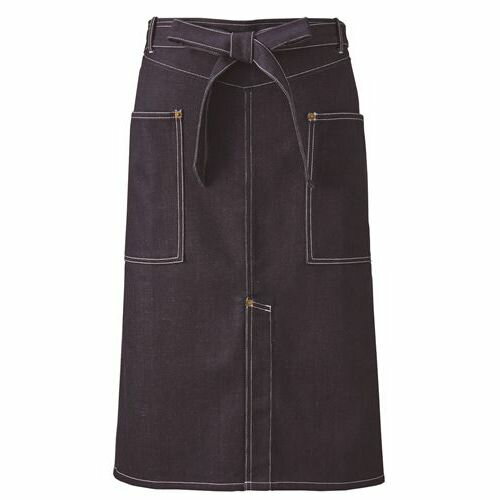 ミドルエプロン【インディゴブルー】業務用/新品