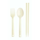 KKC-101 エコフォーク・スプーン&箸(とうもろこし)/業務用/新品/小物送料対象商品