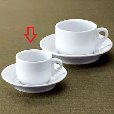 【カップ】【テンポエスプレッソカップ&ソーサー】 CafeCollection/ Cup:W80 φ62×H48mm/ Saucer:φ113×H23mm /6入/業務用/新品/小物送料対象商品
