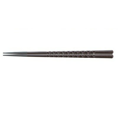 塗箸 ノミ彫亀甲先端角塗箸新溜塗22.7cm /業務用/新品/小物送料対象商品