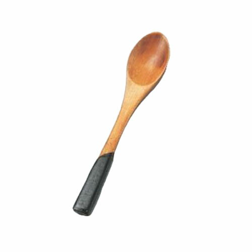 スプーン 蒸しスプーン 黒布目/すり漆 幅138mm×奥行27mm/業務用/新品 /テンポス