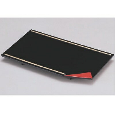 盛皿 8.5寸隅折皿黒天金渕朱 幅254 奥行149 高さ20/業務用/新品/小物送料対象商品