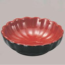 珍味 菊豆皿(樹脂製)黒内朱 高さ18 直径:58 /業務用/新品 /テンポス