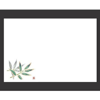 敷紙 尺3寸長手和紙敷マット(100枚単位)笹(6月～8月) 幅380 奥行260/業務用/新品/小物送料対象商品