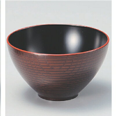 飯碗 4寸つぼみ木目椀溜春慶内黒 高さ69 直径:120/業務用/新品/小物送料対象商品