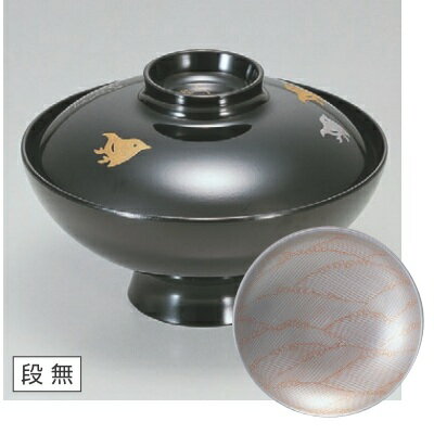 小吸椀 花小槌吸椀黒千鳥見返銀波 漆器/業務用/新品/小物送料対象商品