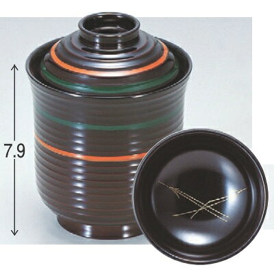 小吸椀 駒筋箸洗い溜朱緑線引見返松葉 漆器/業務用/新品/小物送料対象商品