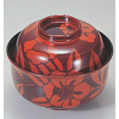 小吸椀 4寸羽反椀溜椿本漆塗手描蒔絵 漆器 高さ96 直径:120/業務用/新品/送料無料