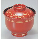 小吸椀 ゆり型吸椀朱に花びら本漆塗蒔絵 漆器 高さ102 直径:110/業務用/新品/小物送料対象商品