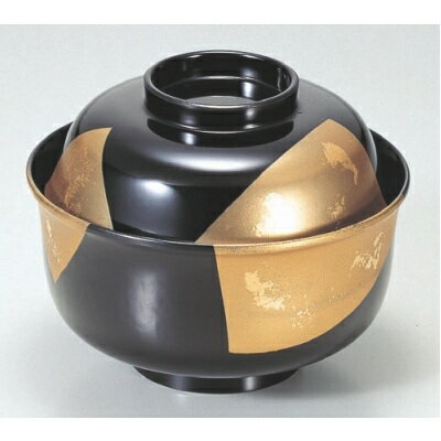 煮物椀 4寸羽反椀黒色紙金箔 漆器/業務用/新品/小物送料対象商品