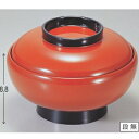 煮物椀 6寸宝泉椀朱つば黒 漆器 高さ88 直径:184/業務用/新品/小物送料対象商品/テンポス