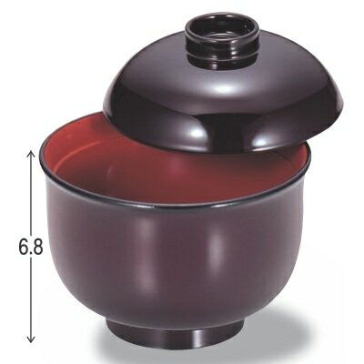 小吸椀 3.3寸リリー椀溜内朱 漆器 高さ68 直径:98/業務用/新品/小物送料対象商品