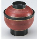 小吸椀 高台千筋椀赤刷毛目金線 漆器 高さ83 直径:112/業務用/新品/小物送料対象商品