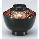 小吸椀 新越前椀黒に萬寿長春 漆器 高さ70 直径:111/業務用/新品/小物送料対象商品