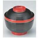 小吸椀 玉子千筋椀黒刷毛目金線 漆器 高さ65 直径:102/業務用/新品/小物送料対象商品/テンポス