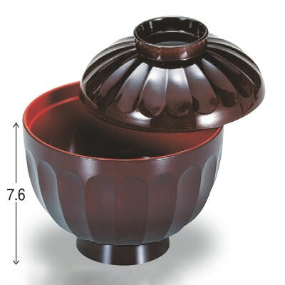 Other - 小吸椀 3.6寸菊形吸椀溜内朱 漆器 高さ76 直径:106/業務用/新品/小物送料対象商品