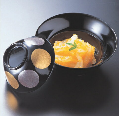 煮物椀 5寸彩多用椀黒日月 漆器 高さ64 直径:153/業務用/新品/小物送料対象商品 2